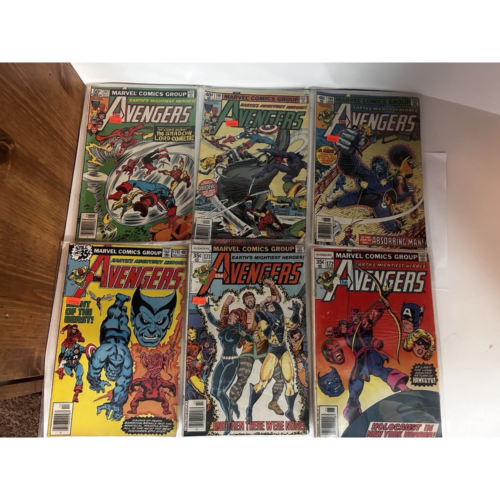 Avengers Comics Lot Of 6 1978-1981 Issues 172,173,178,190,207